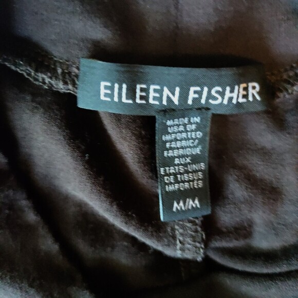 Eileen Fisher Stretch Brown Mock Neck Dress Long Sleeve Size Medium. - Picture 3 of 8